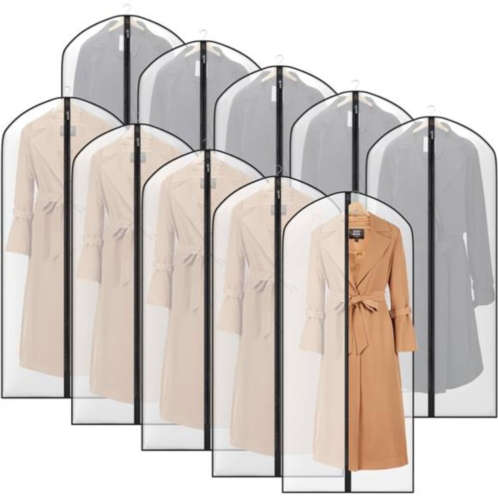 Garment Bags for Clothes Closet Storage Hanging Dress Coat Jacket Dust Proof 10